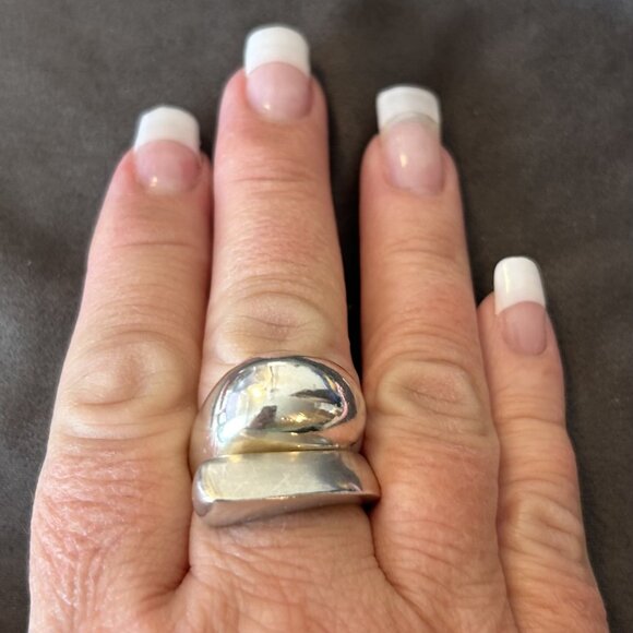 Silpada Sterling Silver Dual Metal Wrap Ring R1869 - Size 9 - Picture 5 of 5